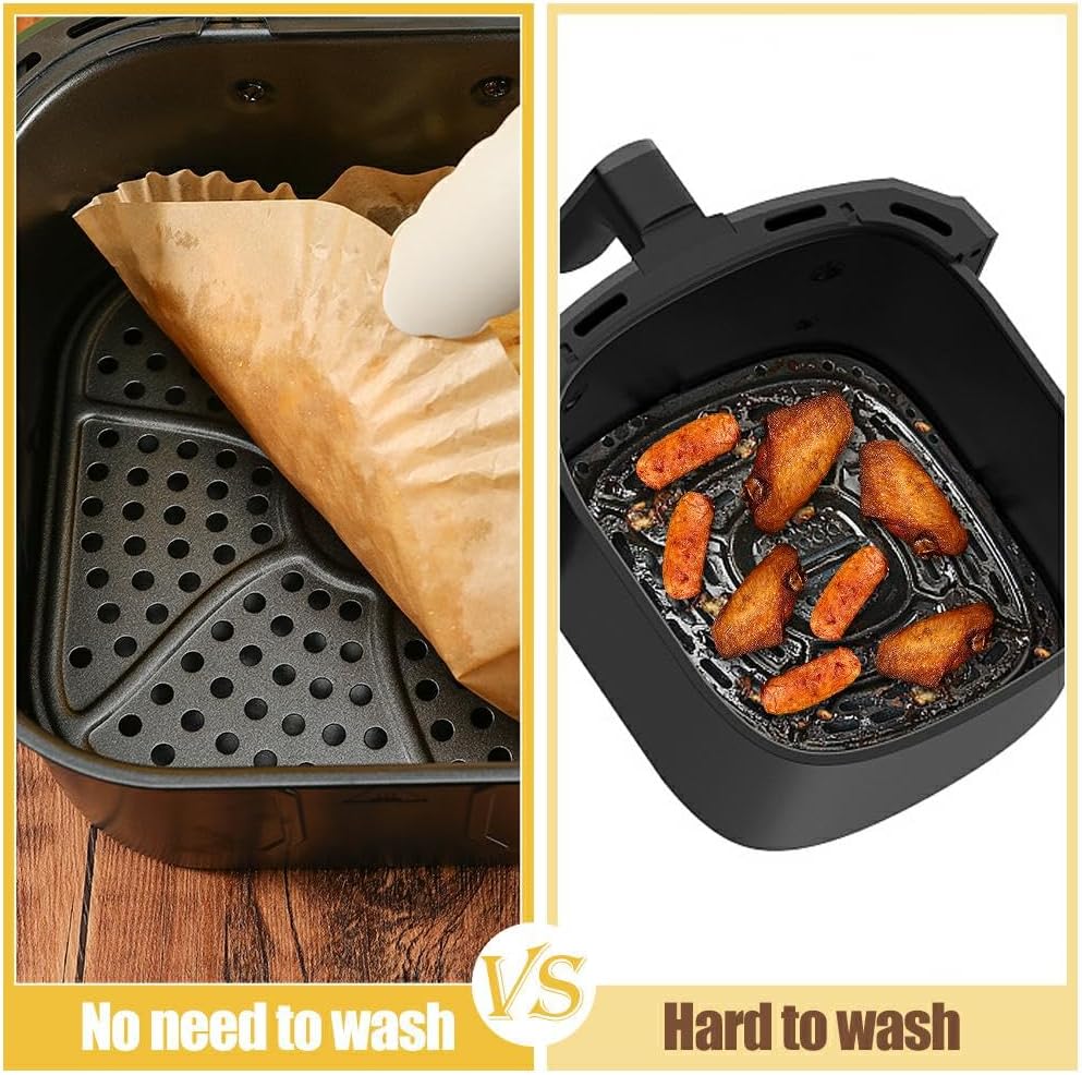 7.5 Inch Air Fryer Parchment Paper Liners Square